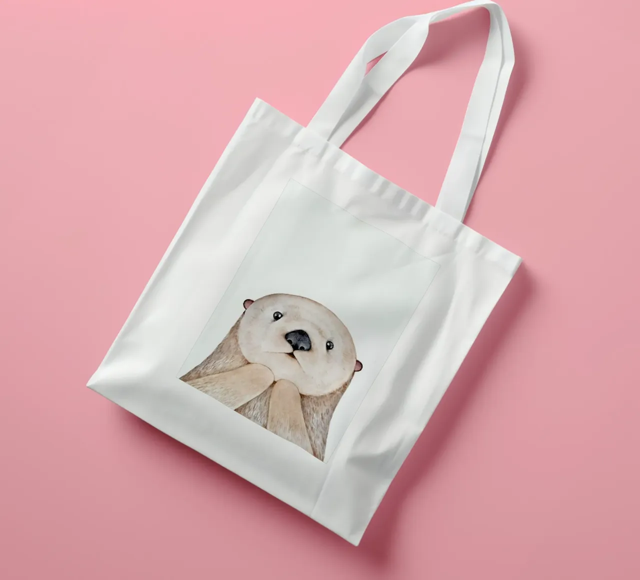 Olle The Otter Jutebeutel von Little Flourishes