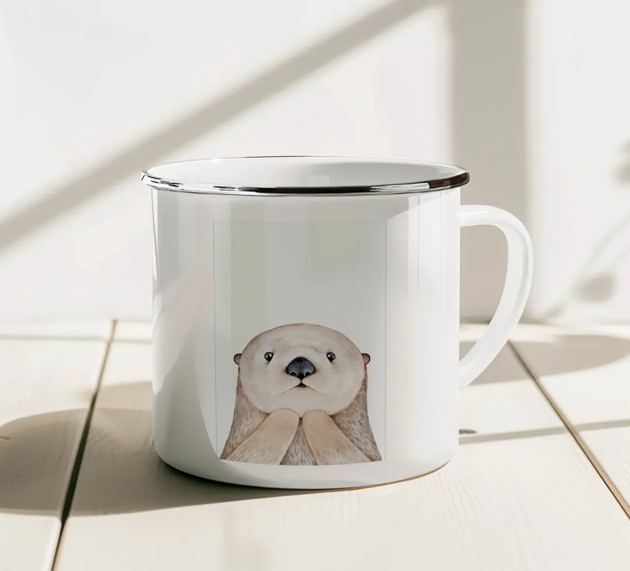 Olle The Otter emaille mok van Little Flourishes