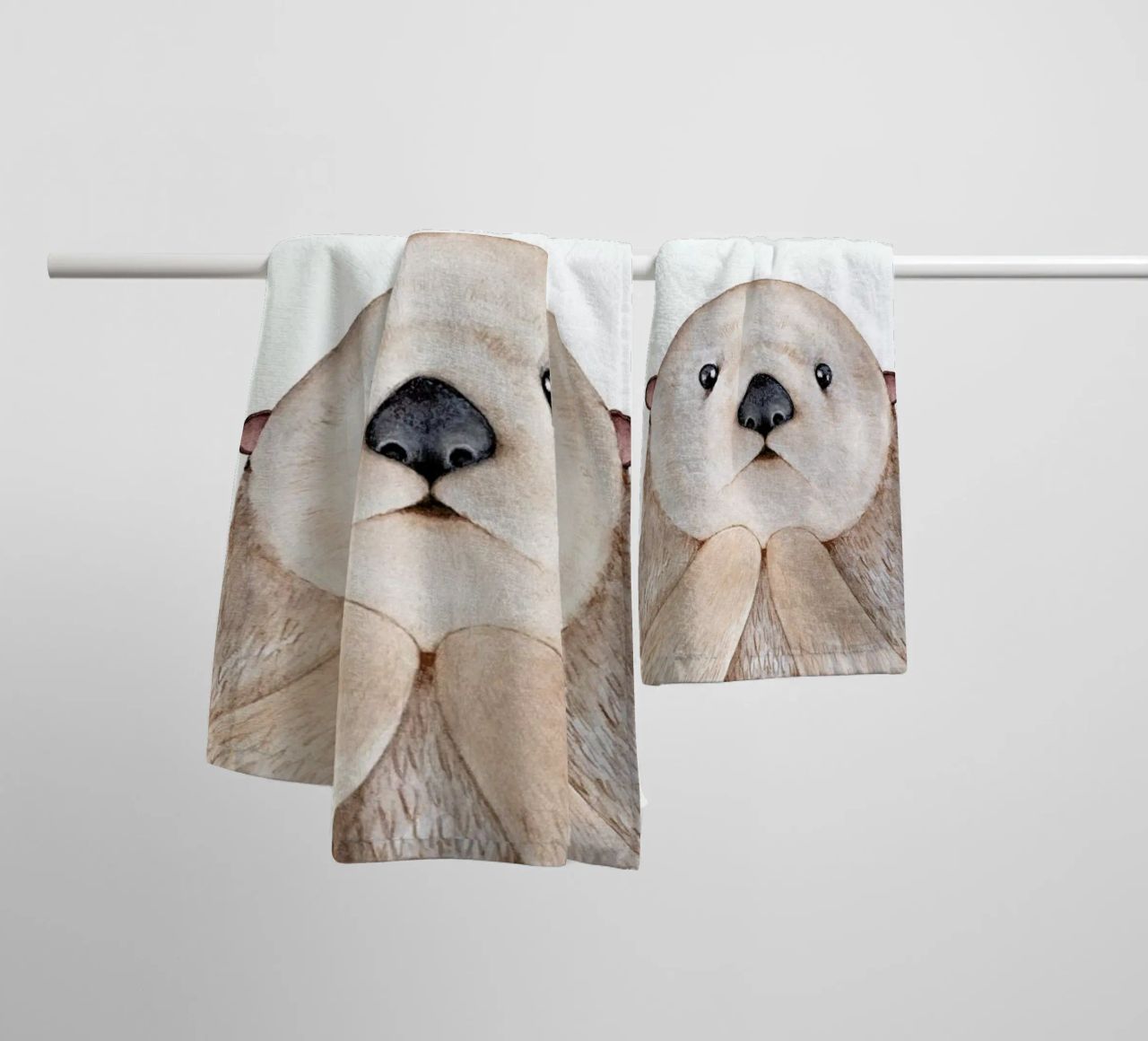 Olle The Otter asciugamano da bagno da Little Flourishes