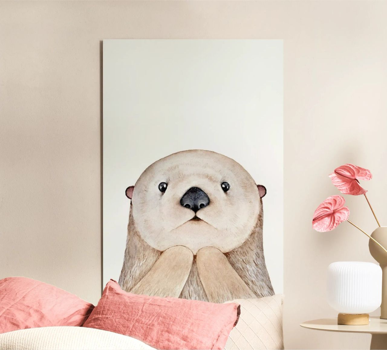 Olle The Otter alluminio dibond da Little Flourishes