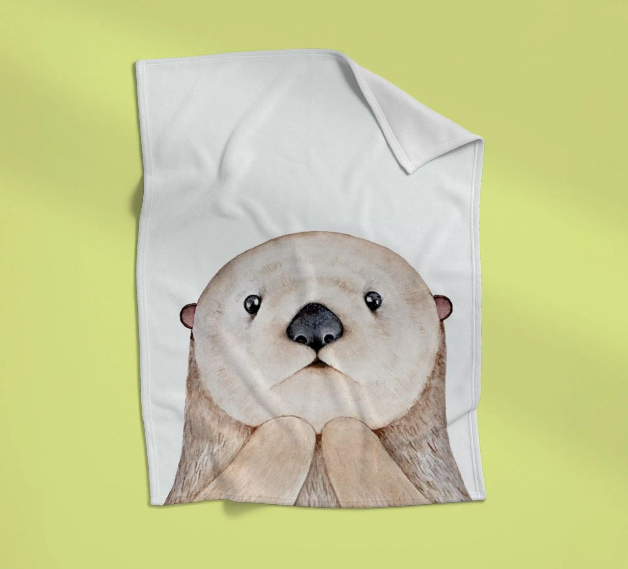 Olle The Otter coperta in pile da Little Flourishes
