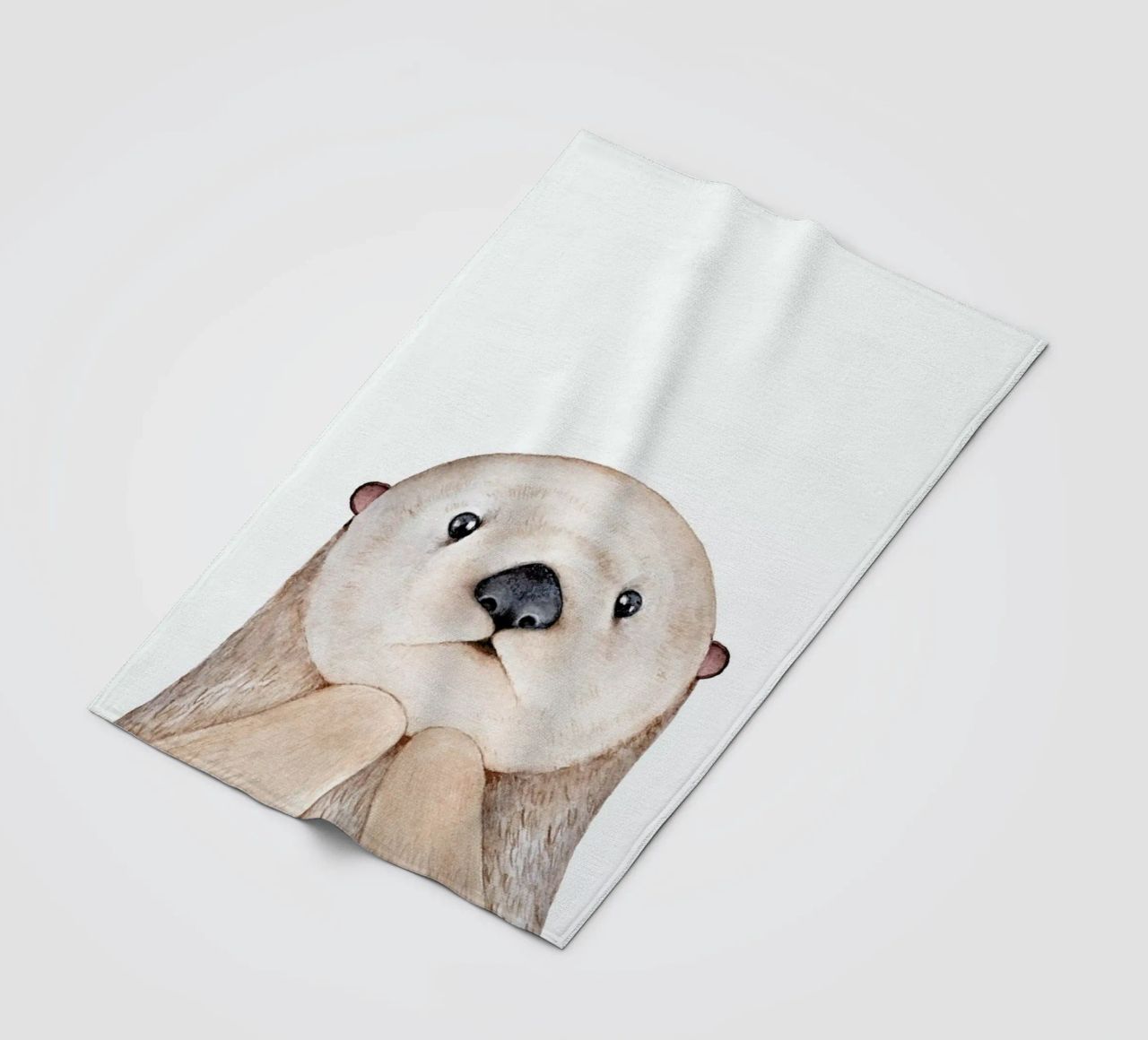 Olle The Otter coperta in pile da Little Flourishes