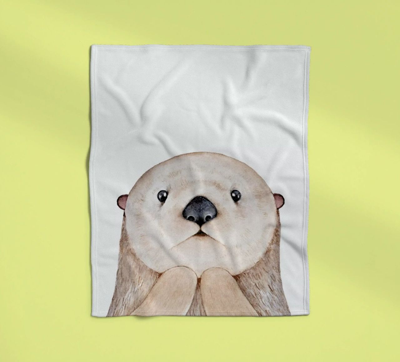 Olle The Otter coperta in pile da Little Flourishes