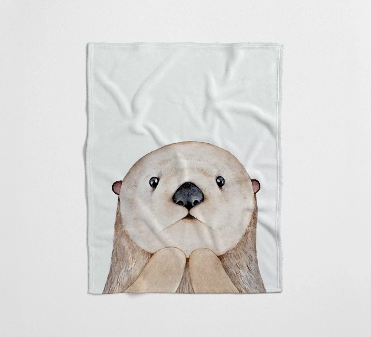 Olle The Otter coperta in pile da Little Flourishes