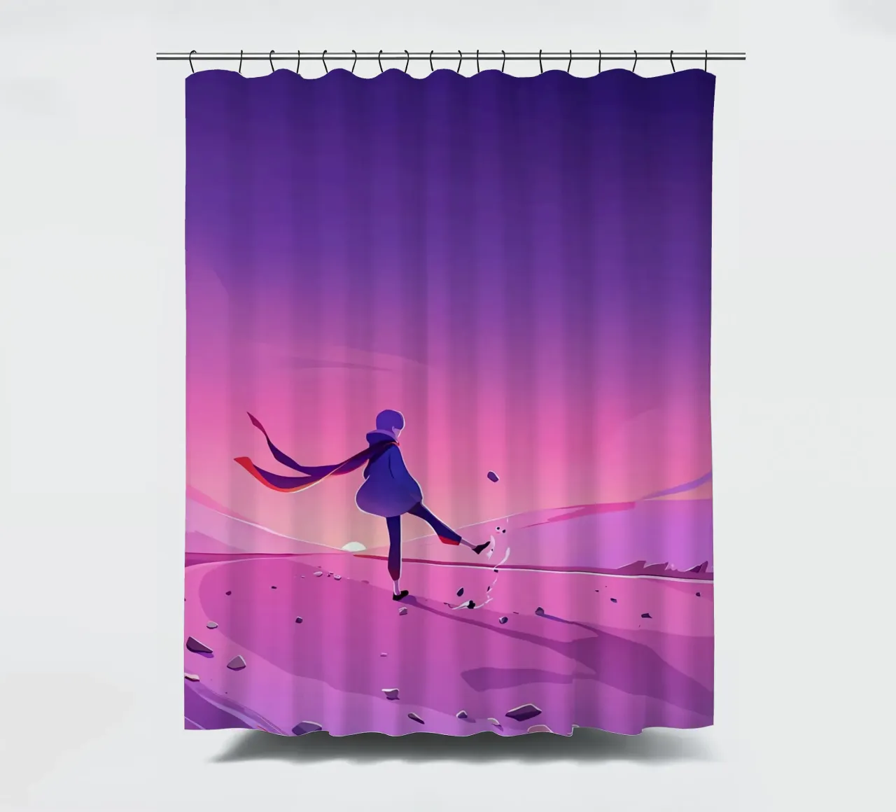 Arte Lofi di Walking Alone tenda da doccia da LoFi Gallery