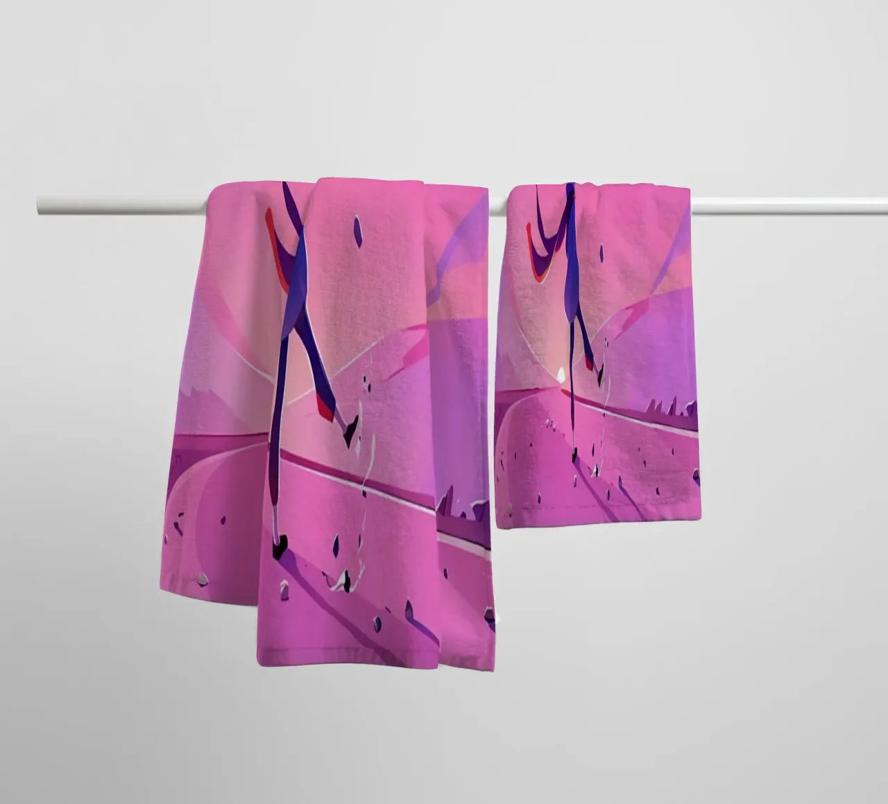 Arte Lofi di Walking Alone asciugamano da bagno da LoFi Gallery