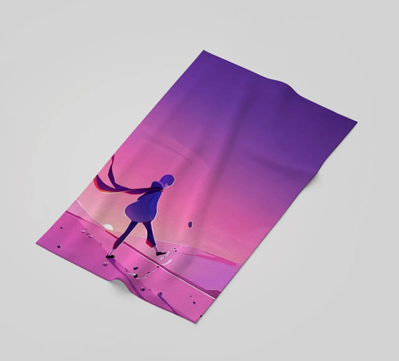 Arte Lofi di Walking Alone telo mare da LoFi Gallery