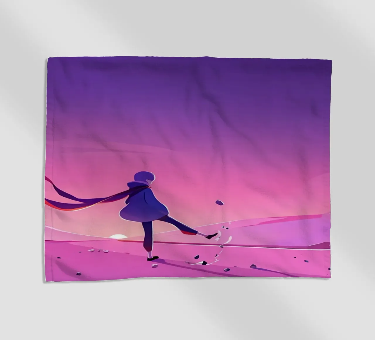 Arte Lofi di Walking Alone telo mare da LoFi Gallery