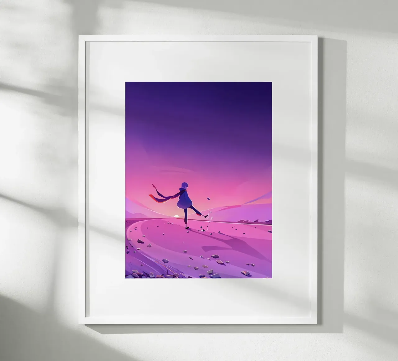 Walking Alone Lofi Art poster by LoFi Gallery