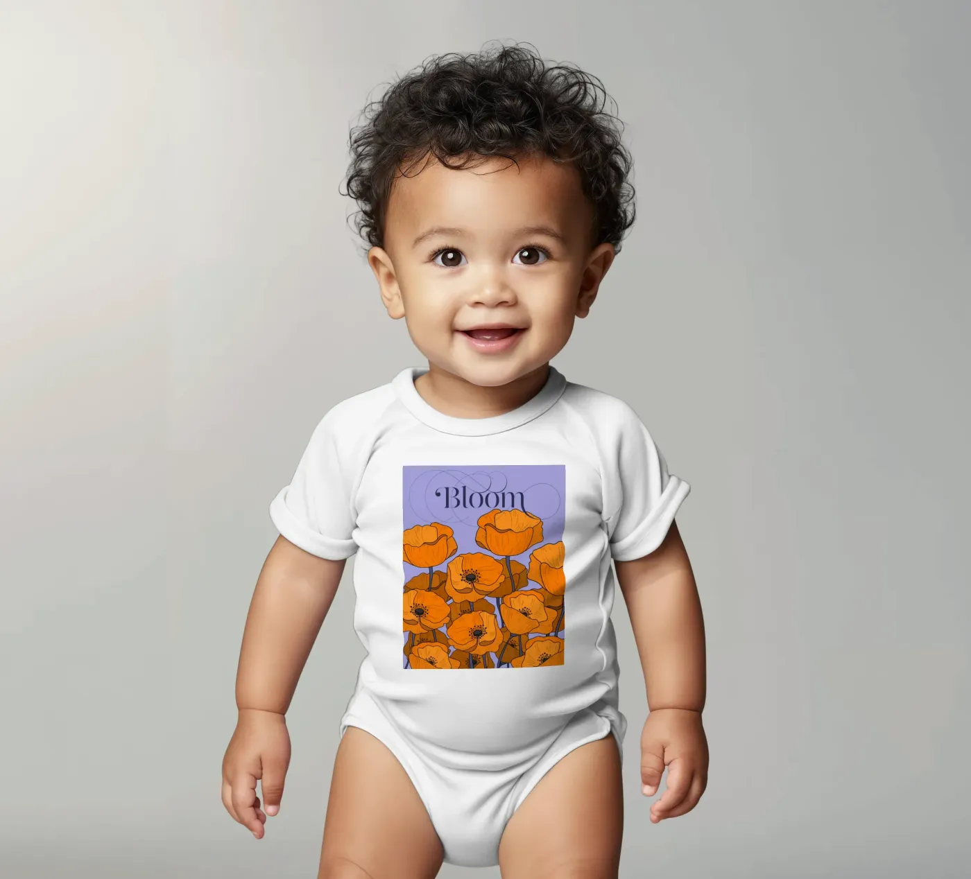 Bloom Pastel Version short-sleeve baby romper by DesigndN