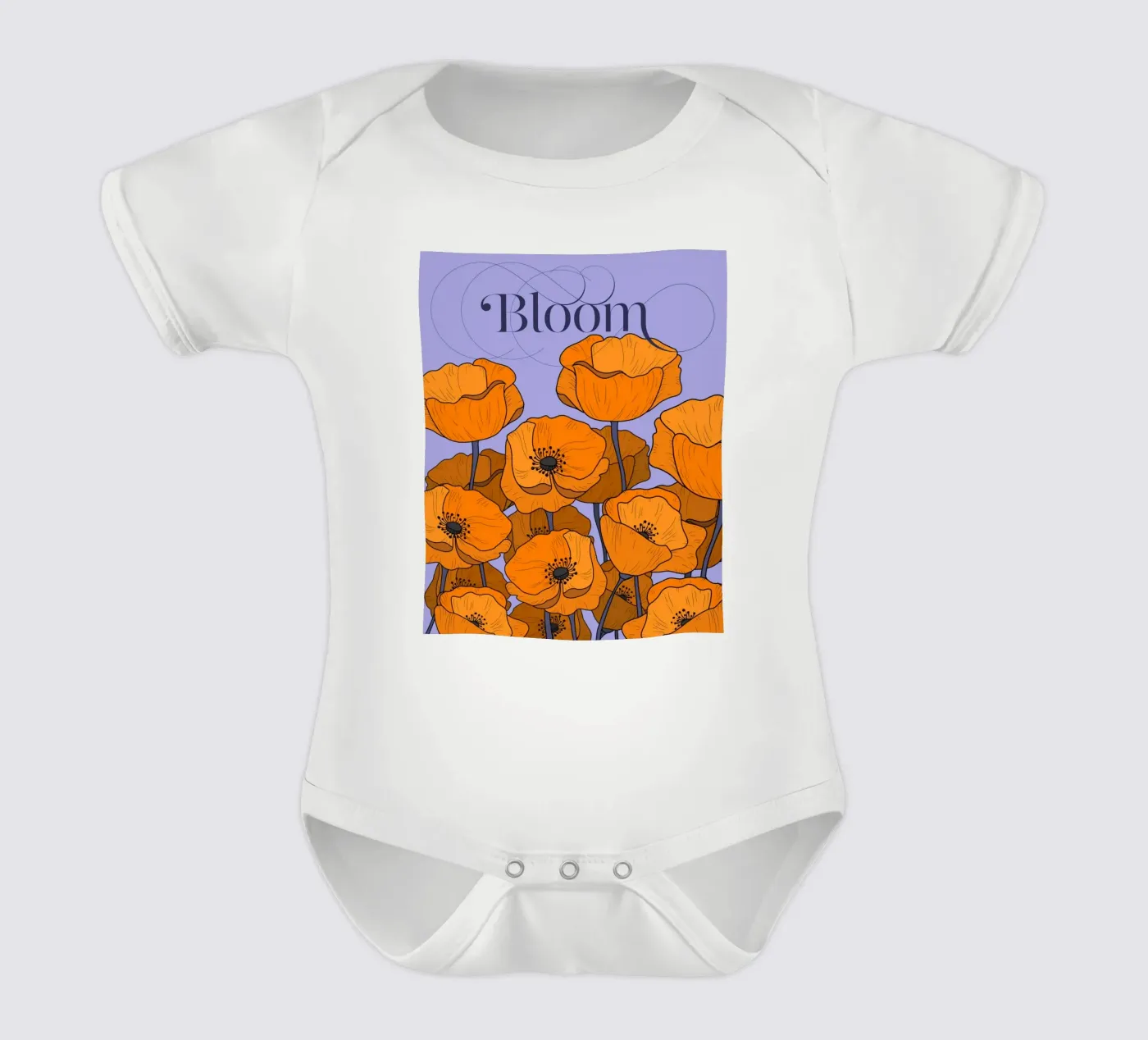 Bloom Pastel Version short-sleeve baby romper by DesigndN