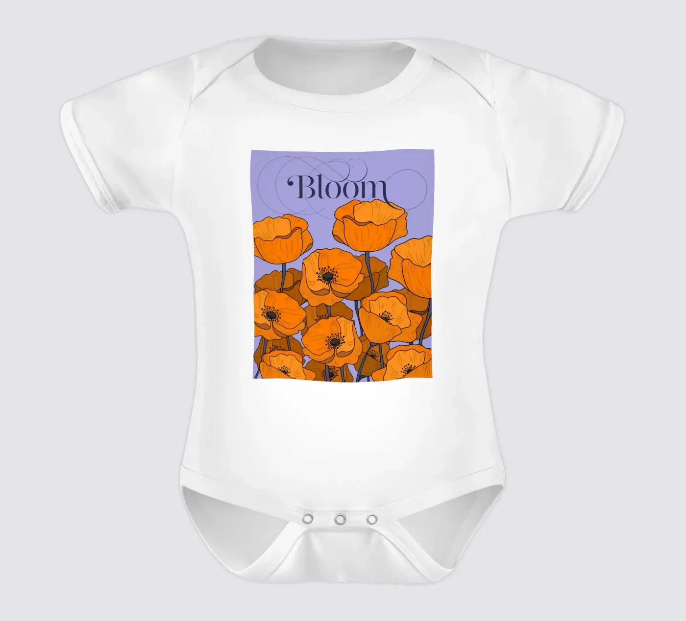 Bloom Pastel Version short-sleeve baby romper by DesigndN