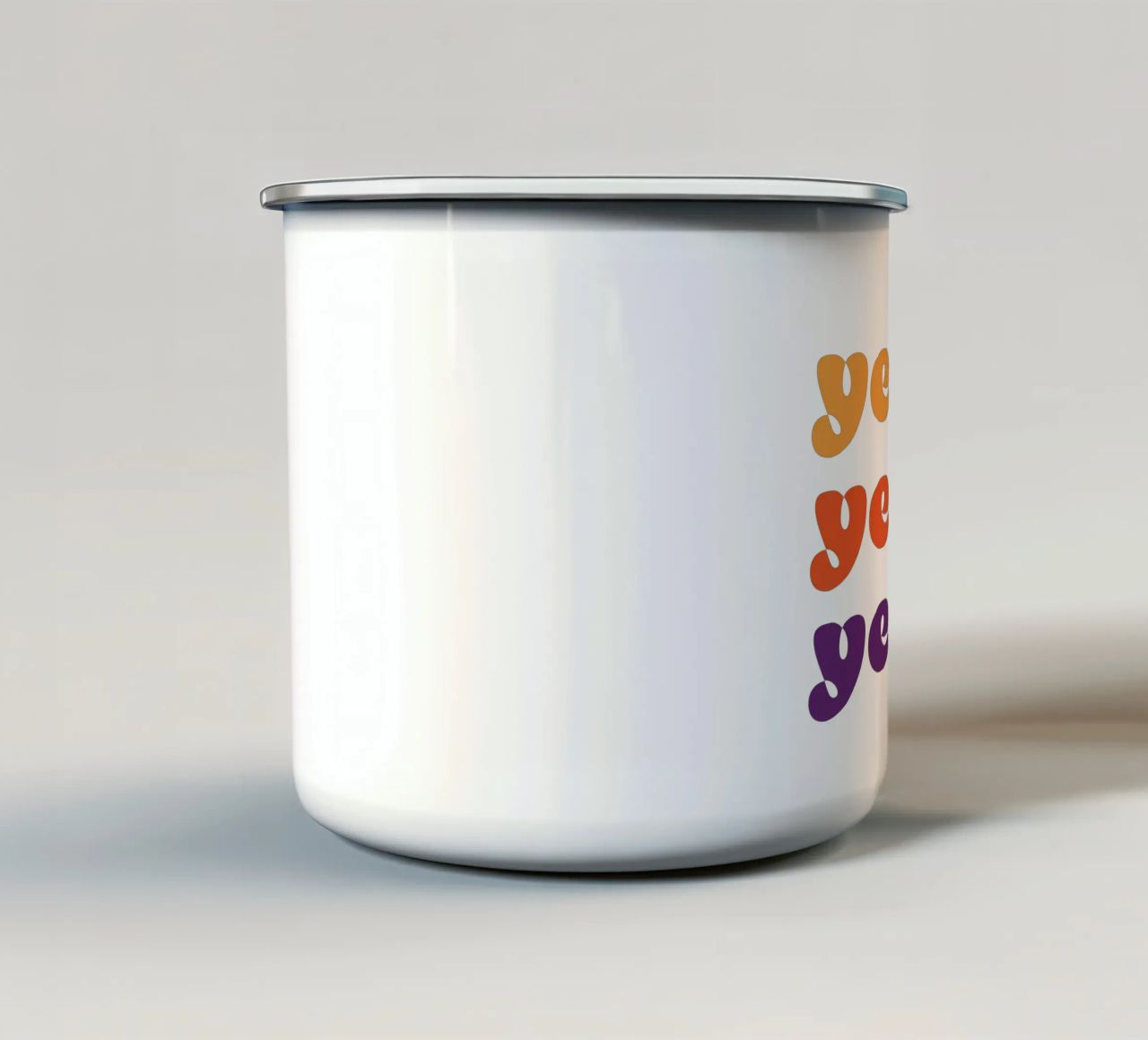yes! yes! yes! tazza in smalto da Suuuper Prints