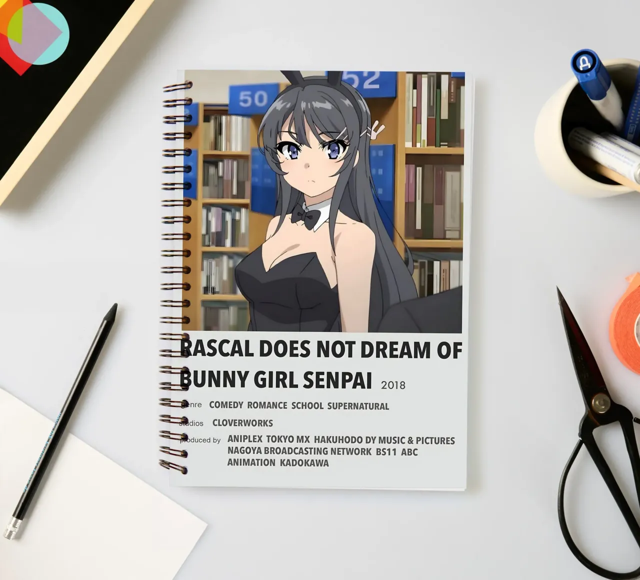 RASCAL DOES NOT DREAM OF BUNNY GIRL SENPAI 2018 diario ad anelli da Totoya