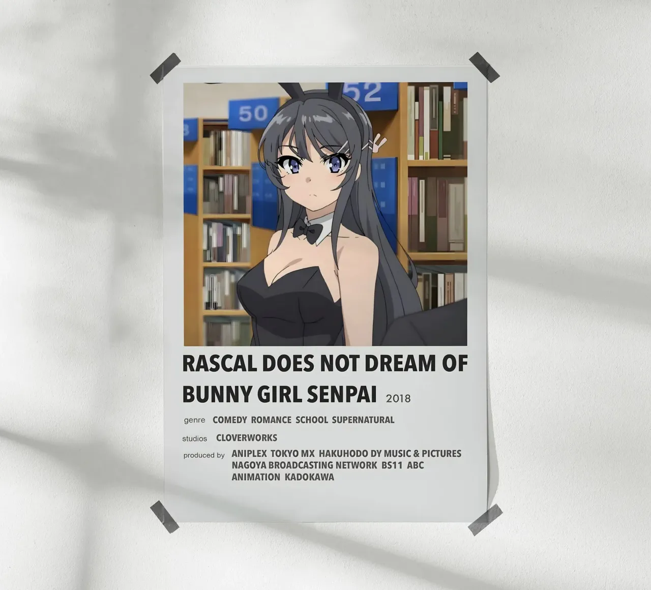 RASCAL DOES NOT DREAM OF BUNNY GIRL SENPAI 2018 poster da Totoya