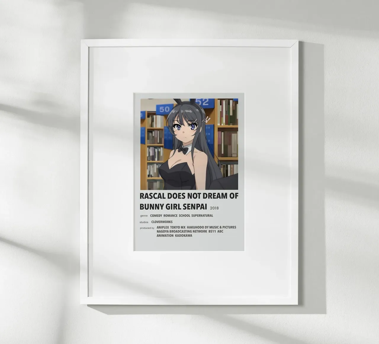 RASCAL DOES NOT DREAM OF BUNNY GIRL SENPAI 2018 poster da Totoya