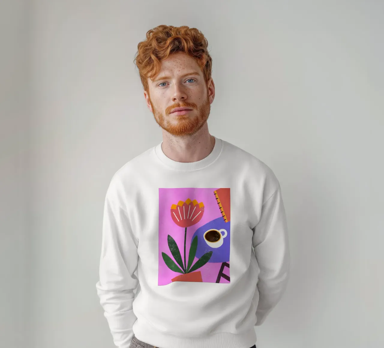 Retro Pop Blumen Sweatshirt von THE LATEST SHOP