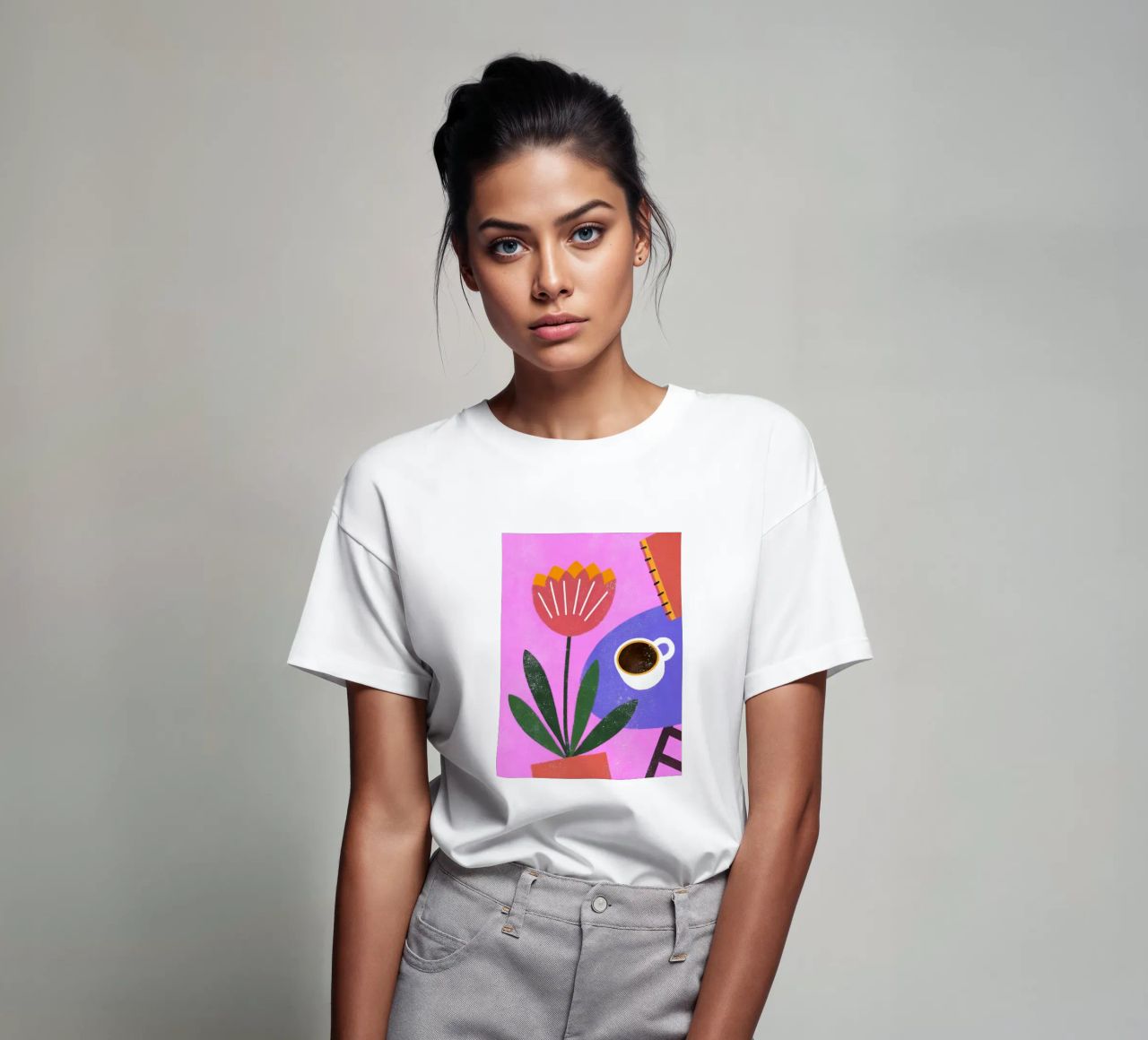 Fiori retrò pop t-shirt da THE LATEST SHOP