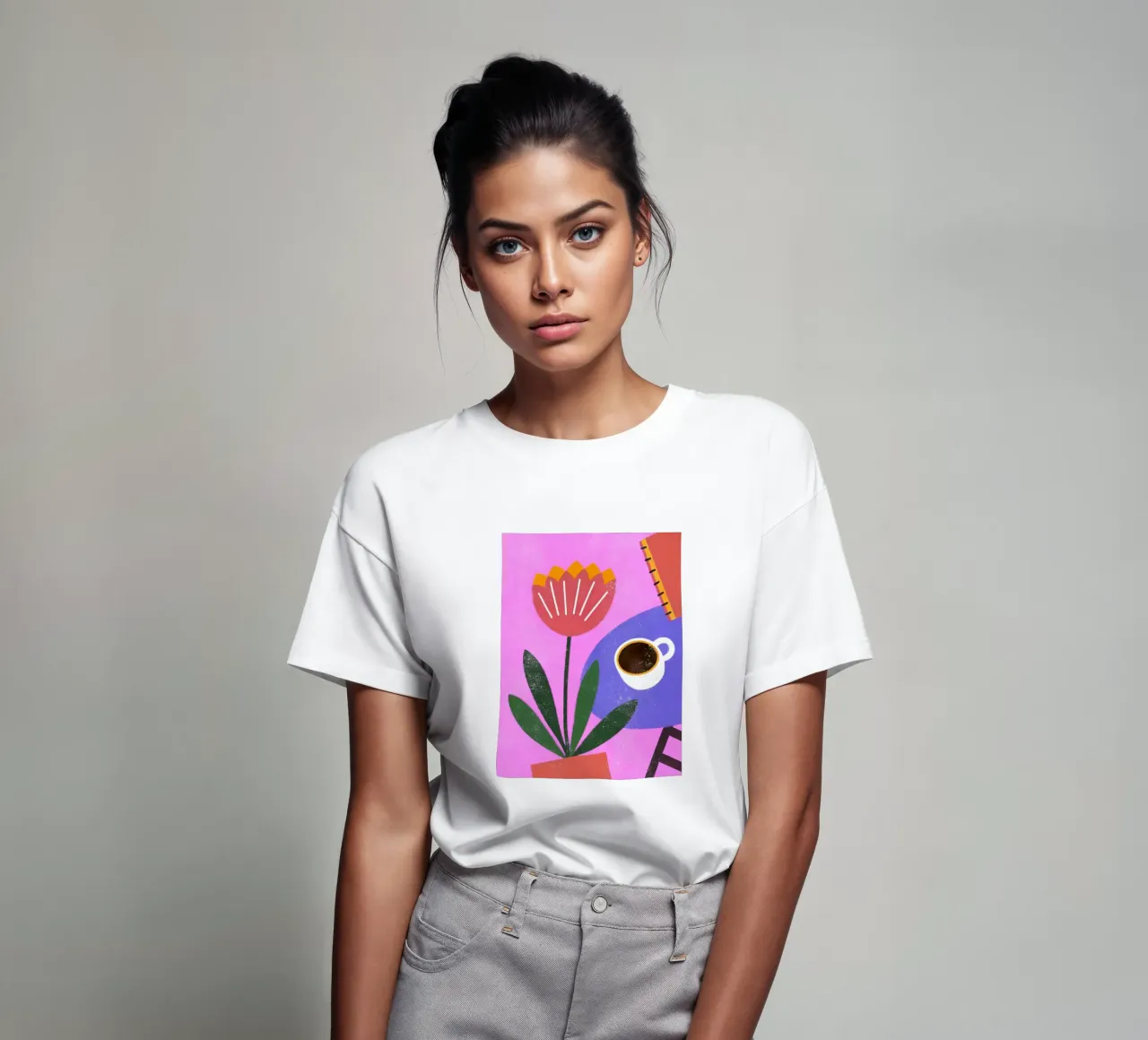 Flores retro pop camiseta de THE LATEST SHOP