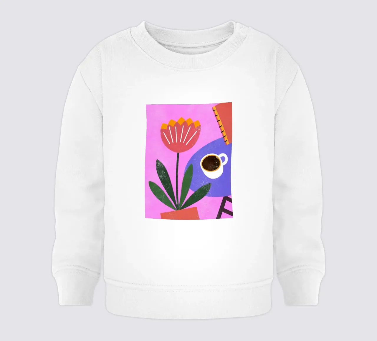 Retro Pop Blumen Baby Sweatshirt von THE LATEST SHOP