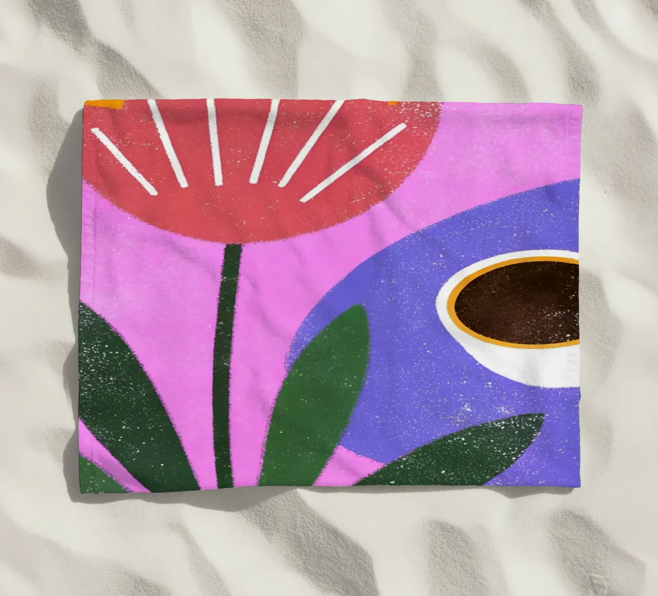 Flores retro pop toalla de playa de THE LATEST SHOP