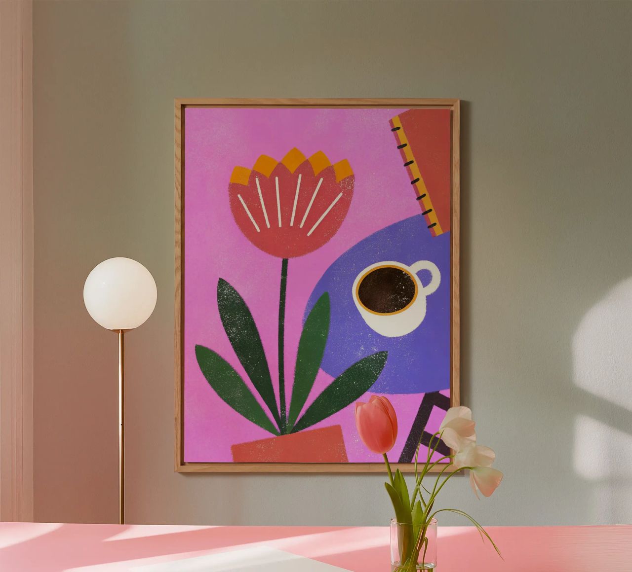 Fiori retrò pop alluminio dibond da THE LATEST SHOP