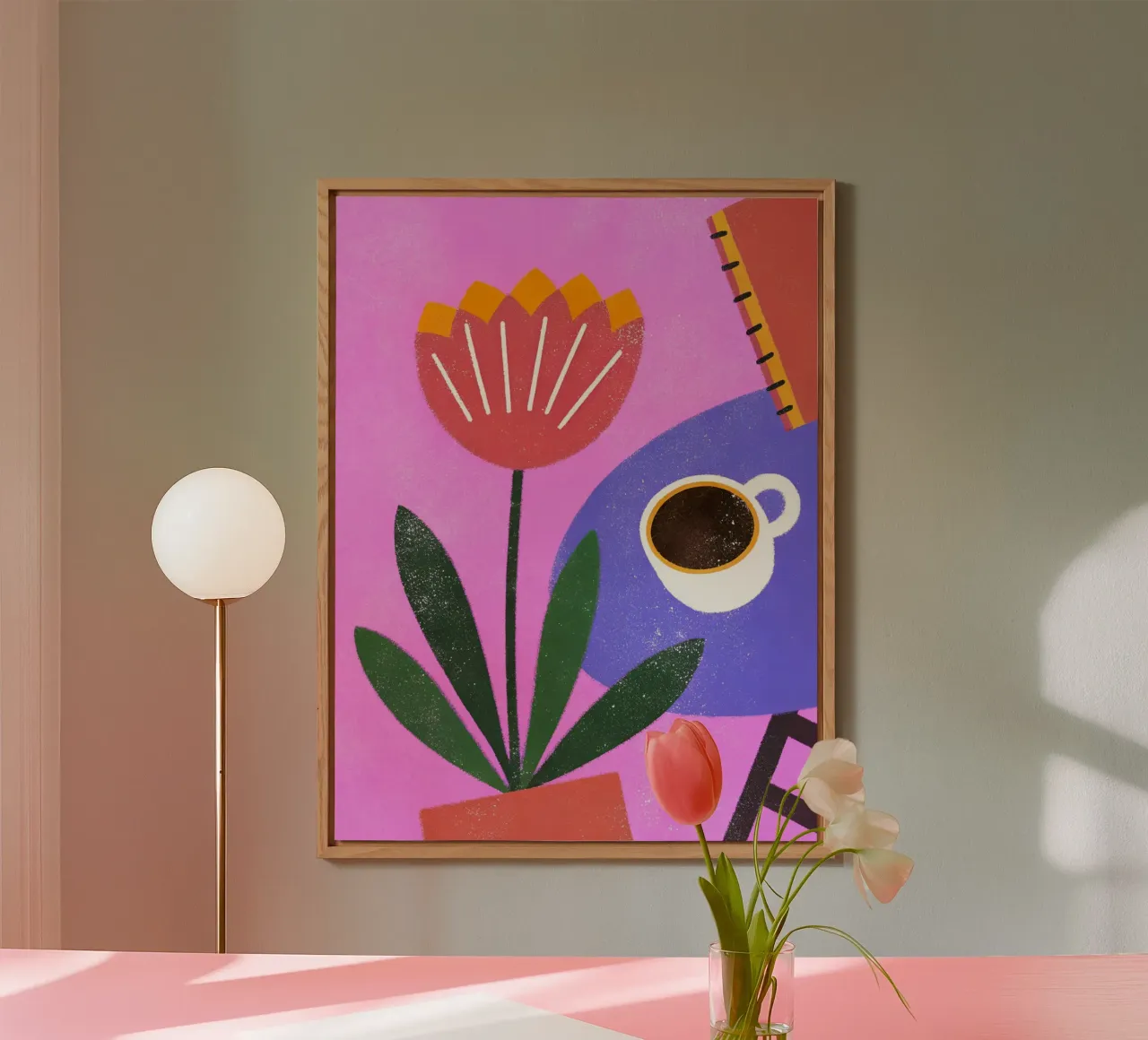 Fiori retrò pop pannello forex da THE LATEST SHOP