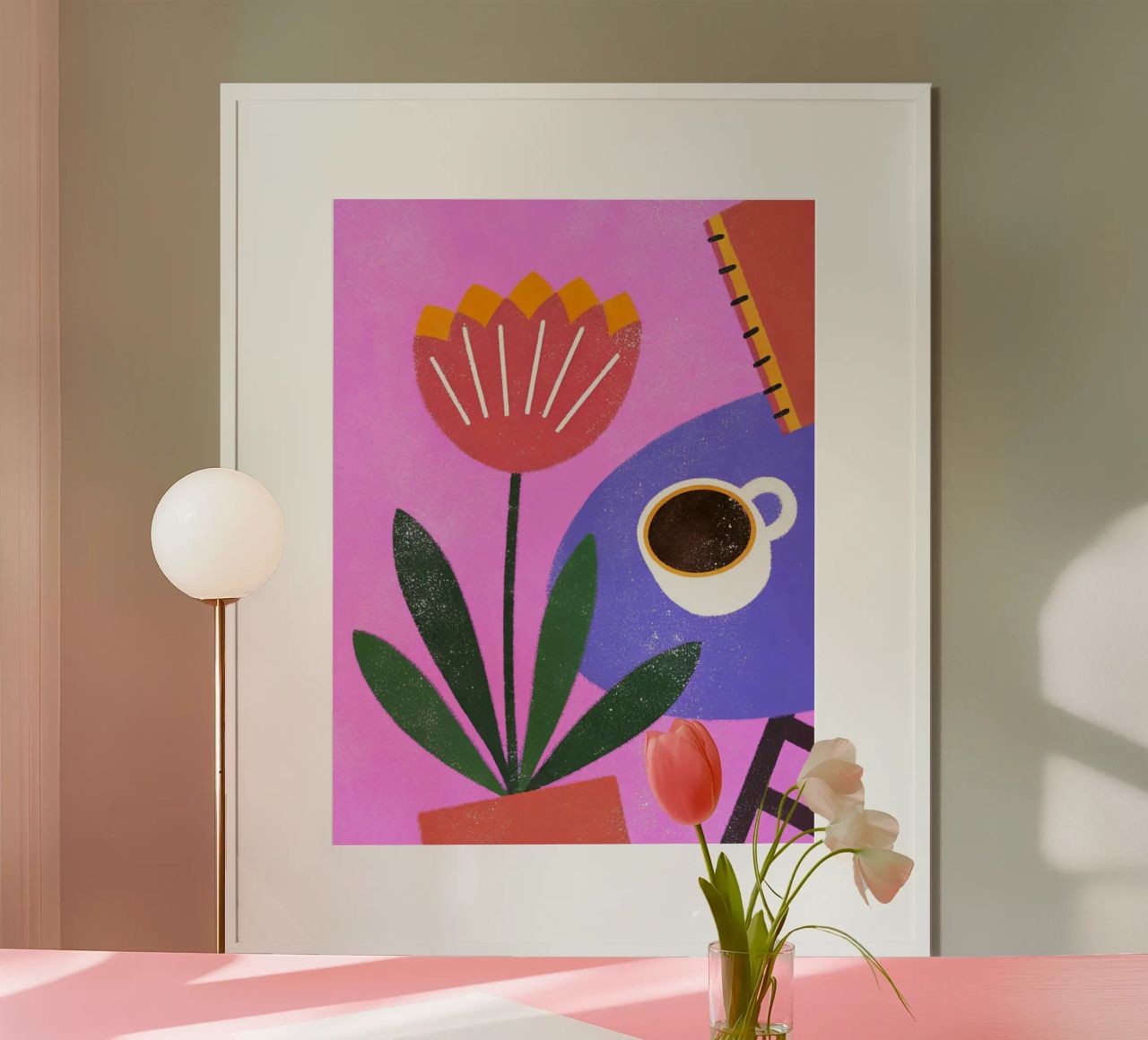 Fiori retrò pop carta hahnemühle da THE LATEST SHOP