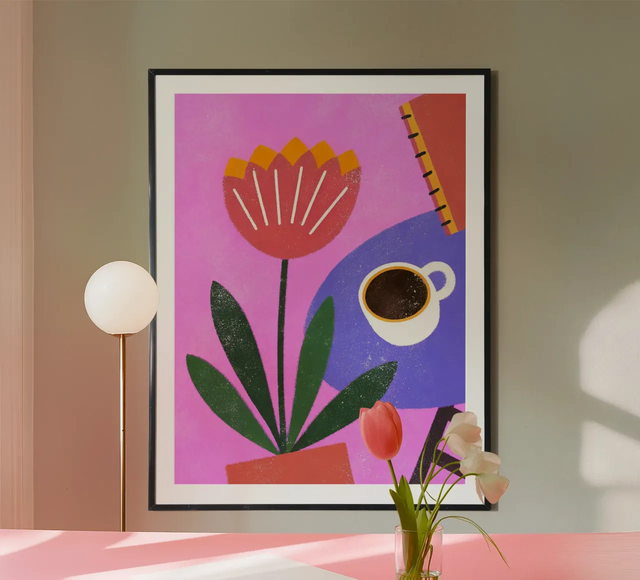 Fiori retrò pop carta hahnemühle da THE LATEST SHOP