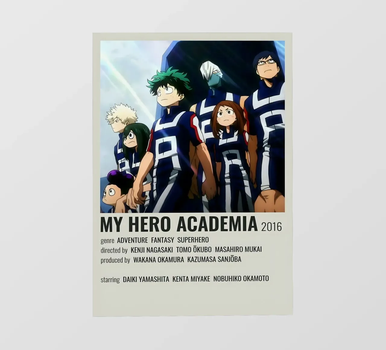 MY HERO ACADEMIA 2016 pellicola backlit da Totoya