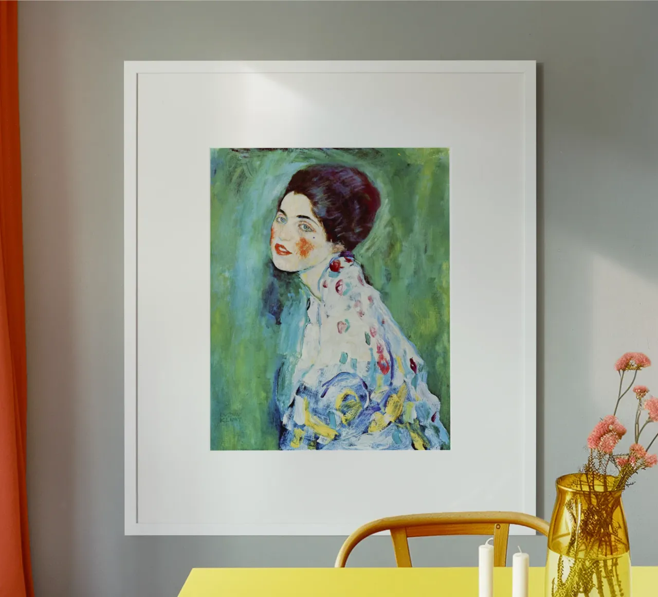 Retrato de una dama de Gustav Klimt (Retrato de una dama, 1916- poster de Gustav Klimt ART Prints