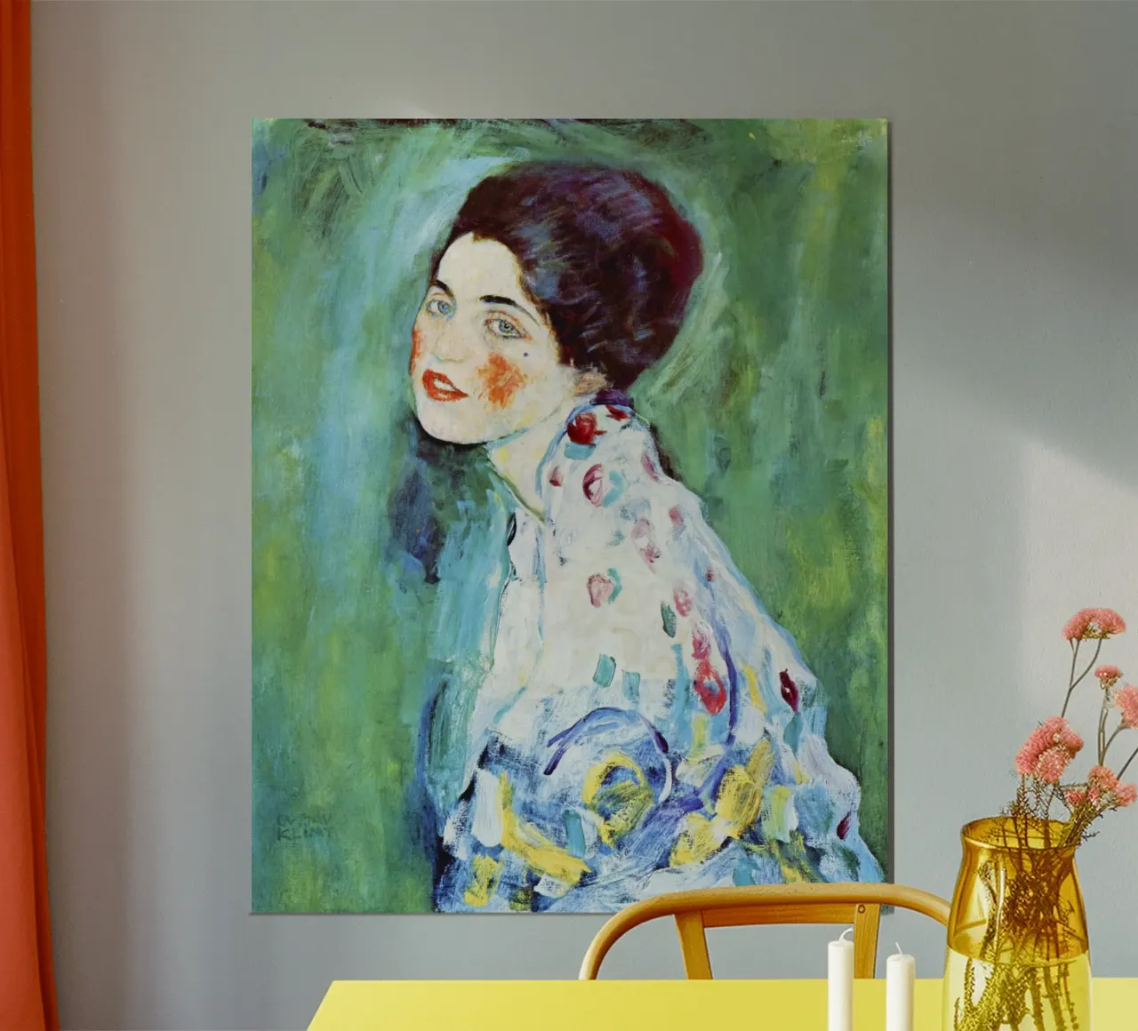 Retrato de una dama de Gustav Klimt (Retrato de una dama, 1916- poster de Gustav Klimt ART Prints