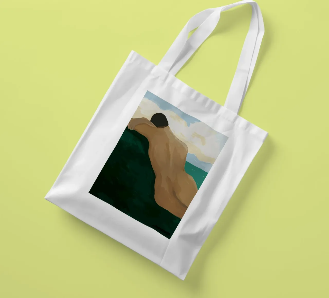 Hanna Peterson - Aan zee jute draagtas van Davidprint