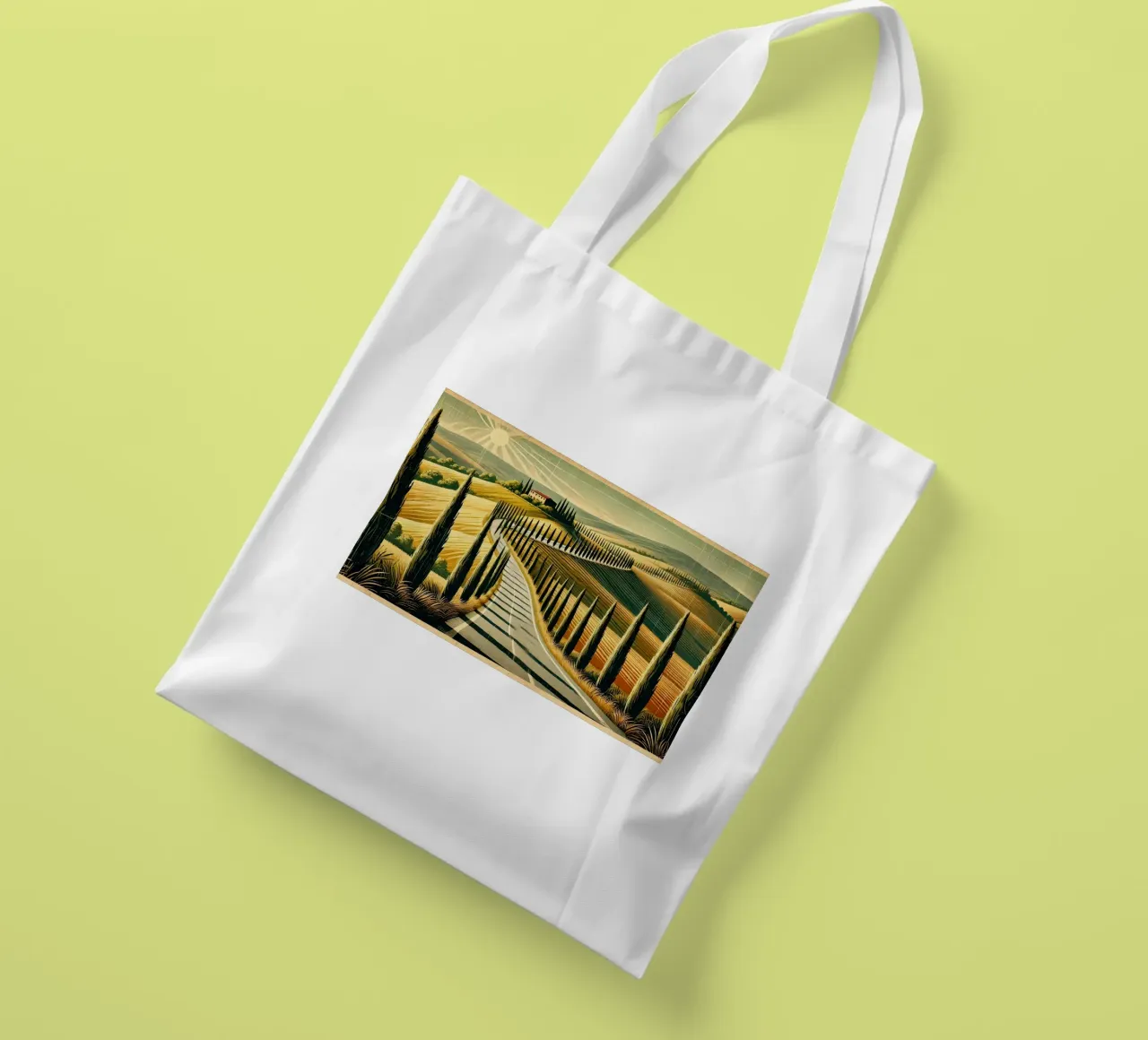 Vintage Cypress Road Poster jute draagtas van Chromatic Fusion Studio