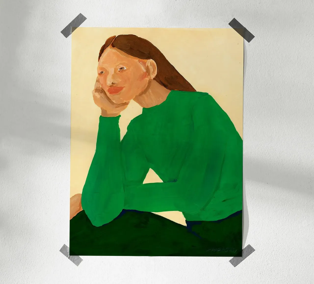 Hanna Peterson - Guisa verde poster con telaio in alluminio da Davidprint