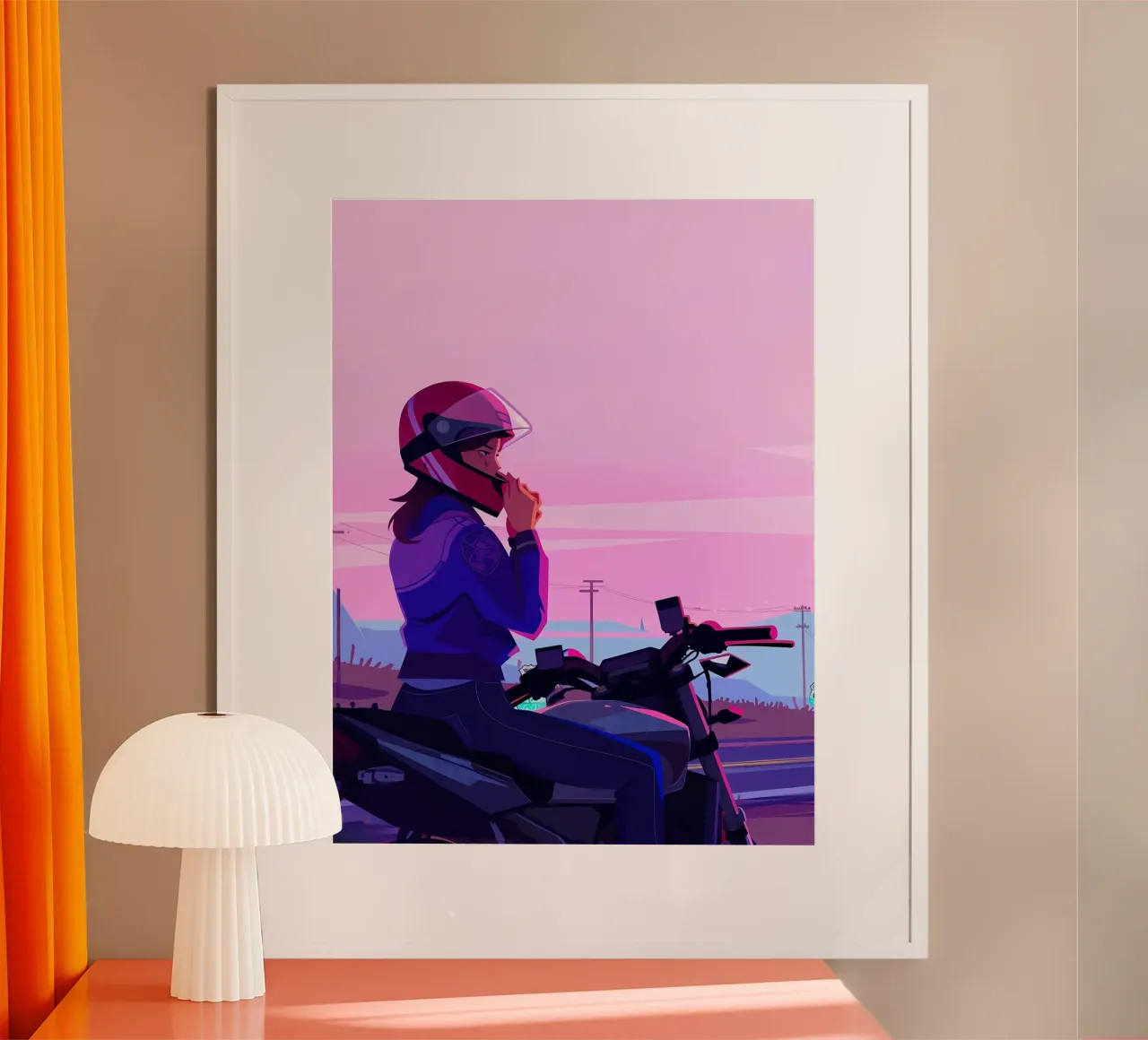 Motocicletta di sera Lofi Art carta hahnemühle da LoFi Gallery