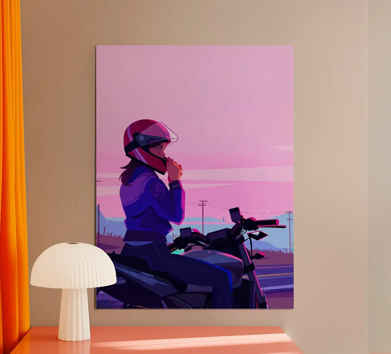 Motocicletta di sera Lofi Art carta hahnemühle da LoFi Gallery