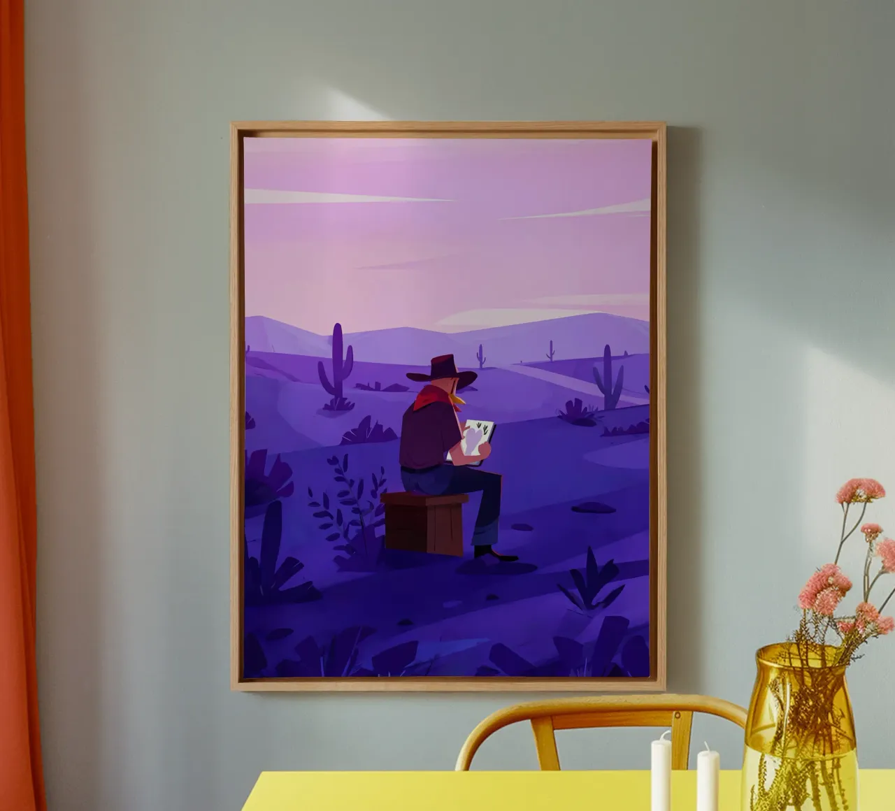 Lost In Desert Lofi Art tela con Cornice a cassetta da LoFi Gallery