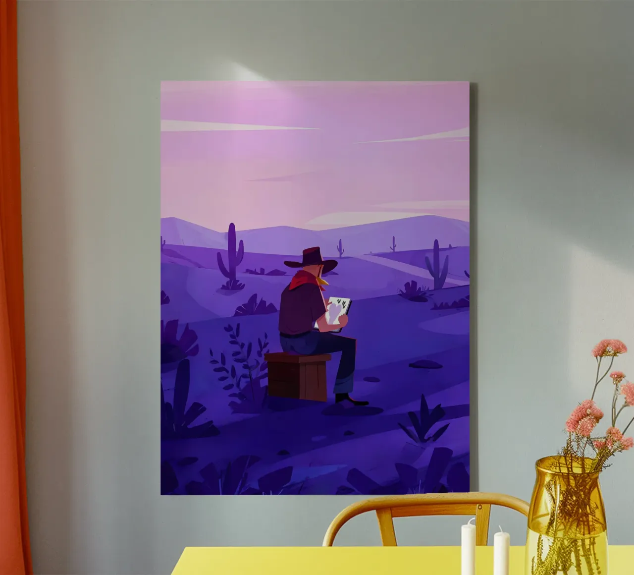 Lost In Desert Lofi Art tela con Cornice a cassetta da LoFi Gallery