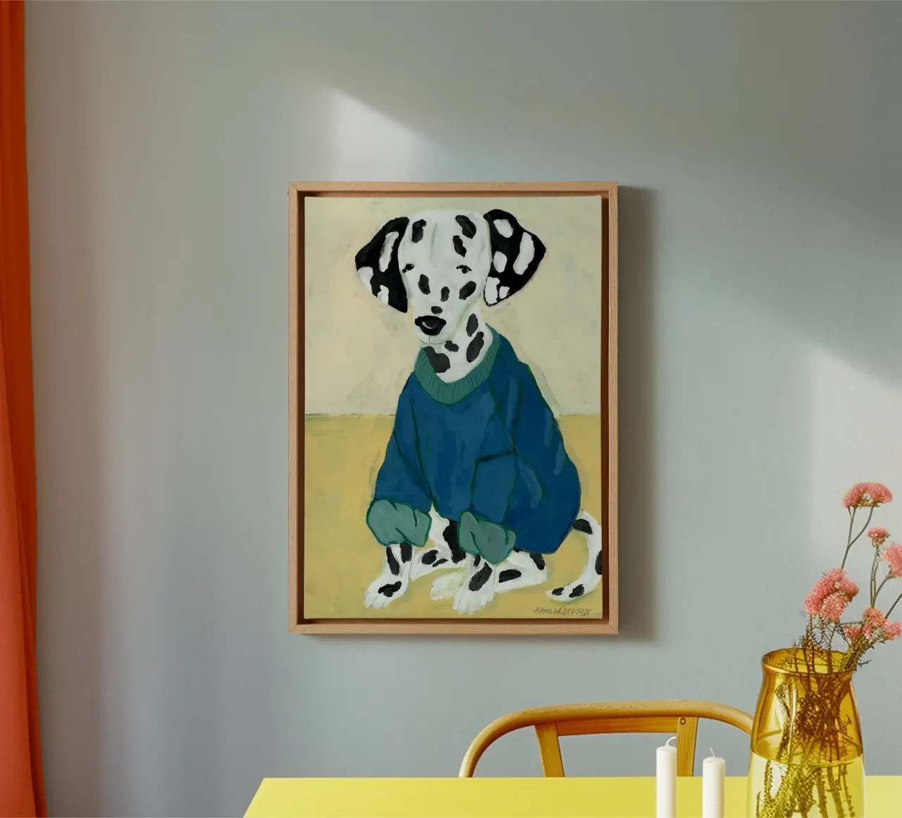 Hanna Peterson Cani tela con Cornice a cassetta da Davidprint