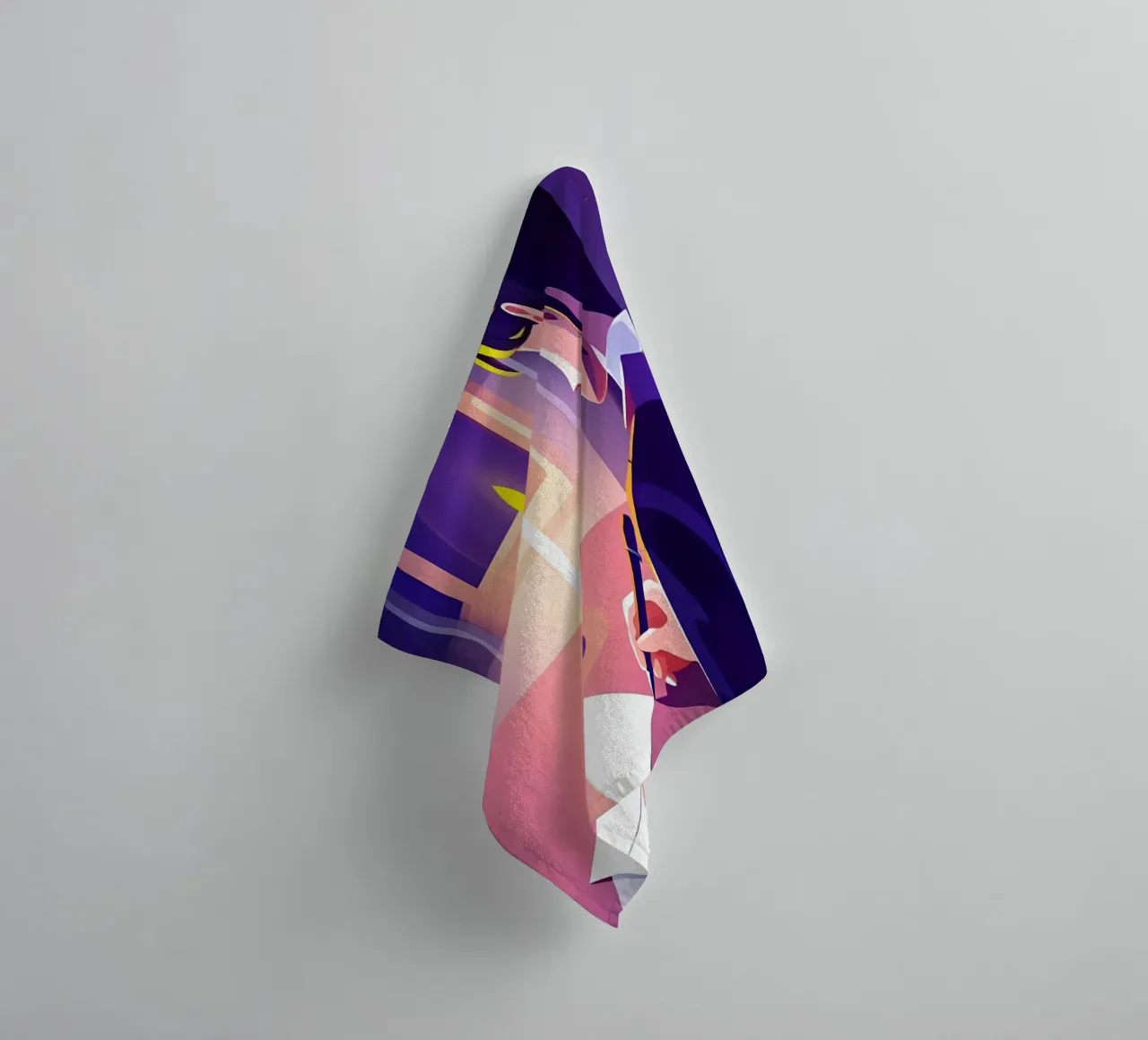 Écrivain écrivant à la lueur d'une bougie Lofi Art serviette de bain de LoFi Gallery
