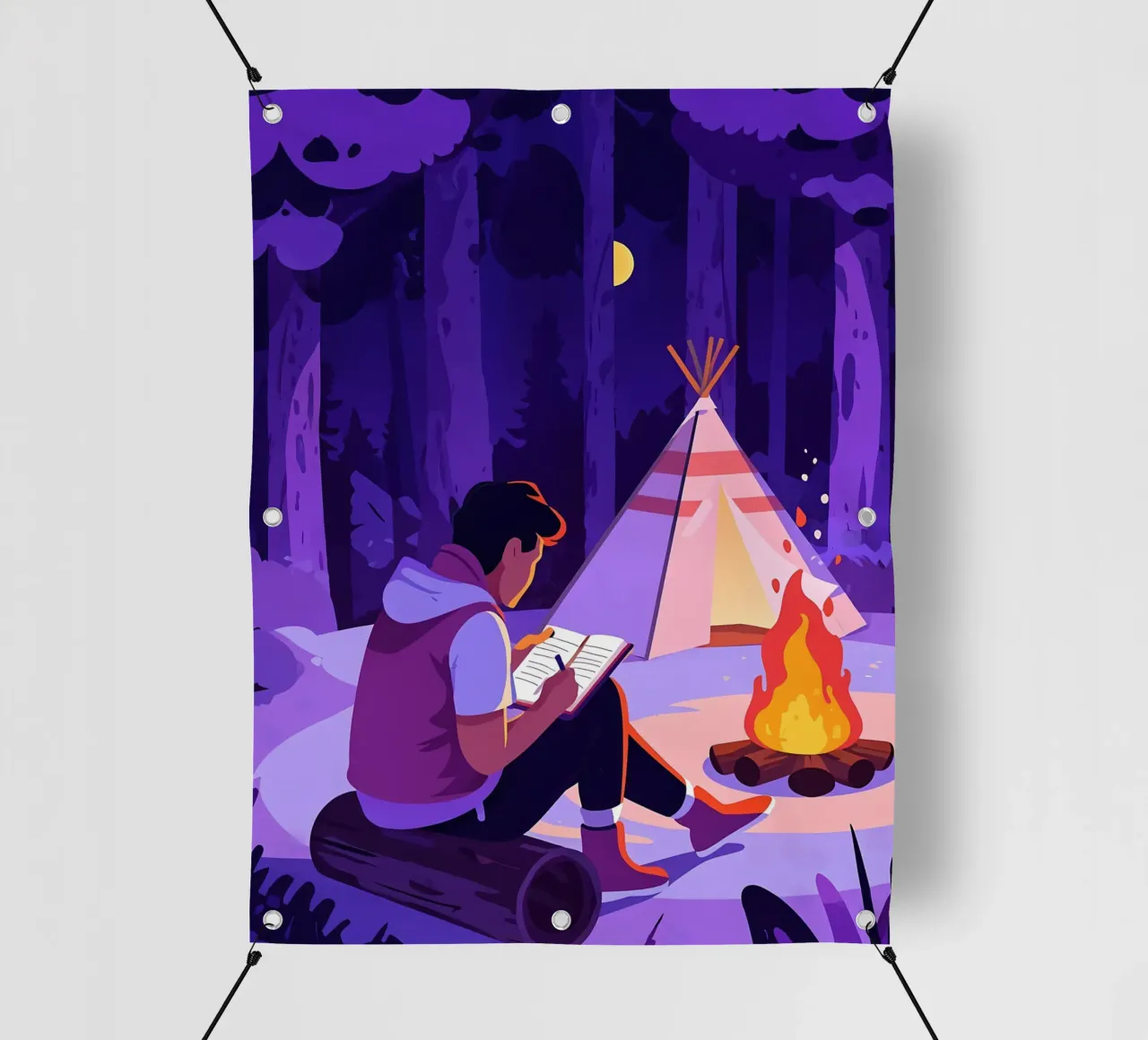 Scrivere al fuoco Lofi Art telo in pvc da LoFi Gallery