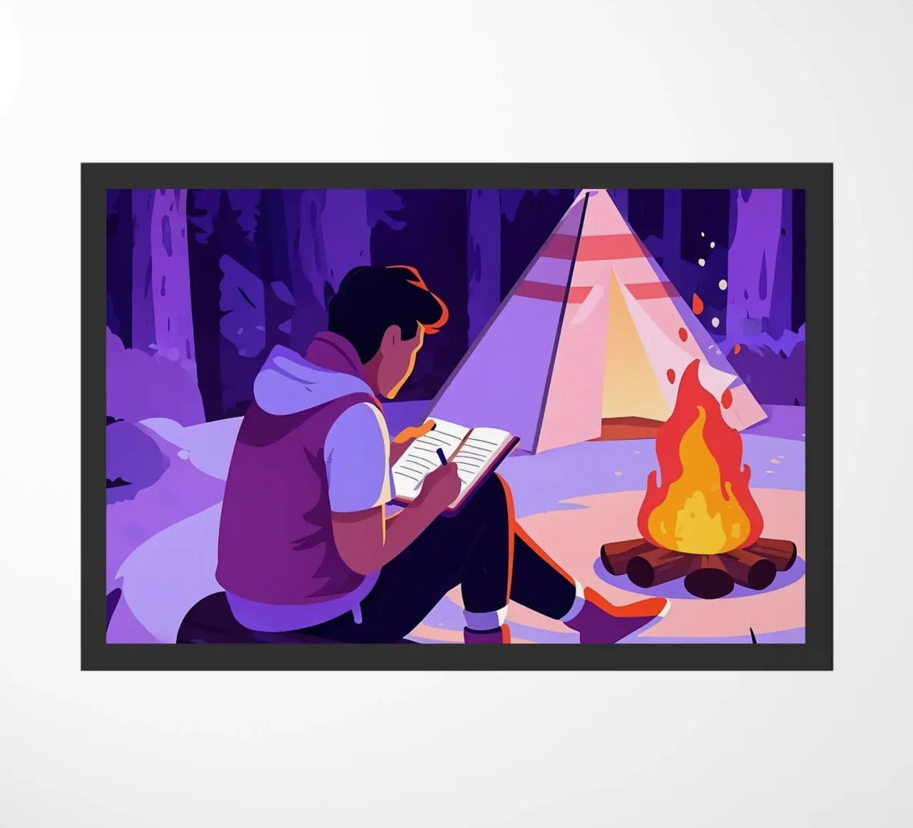 Scrivere al fuoco Lofi Art zerbino da LoFi Gallery