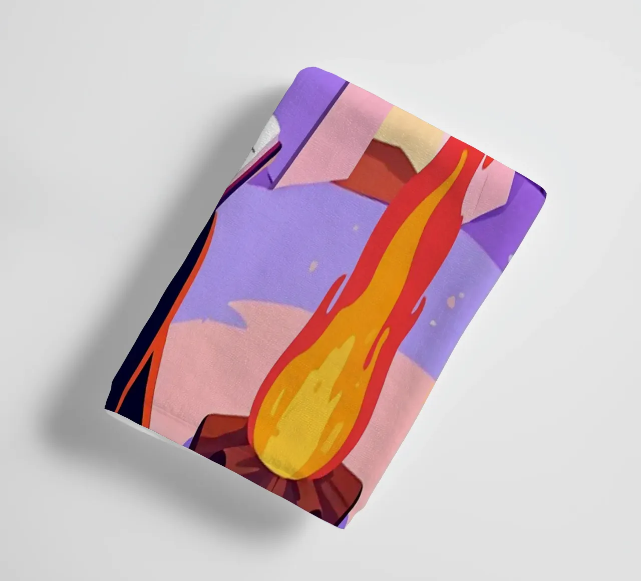 Writing At Campfire Lofi Art towel by LoFi Gallery