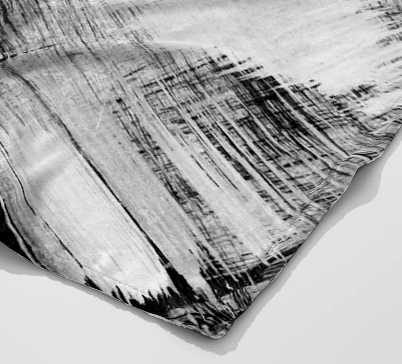 Strokes 26 | Black and White Brushstroke Abstract coperta in pile da sabidussi