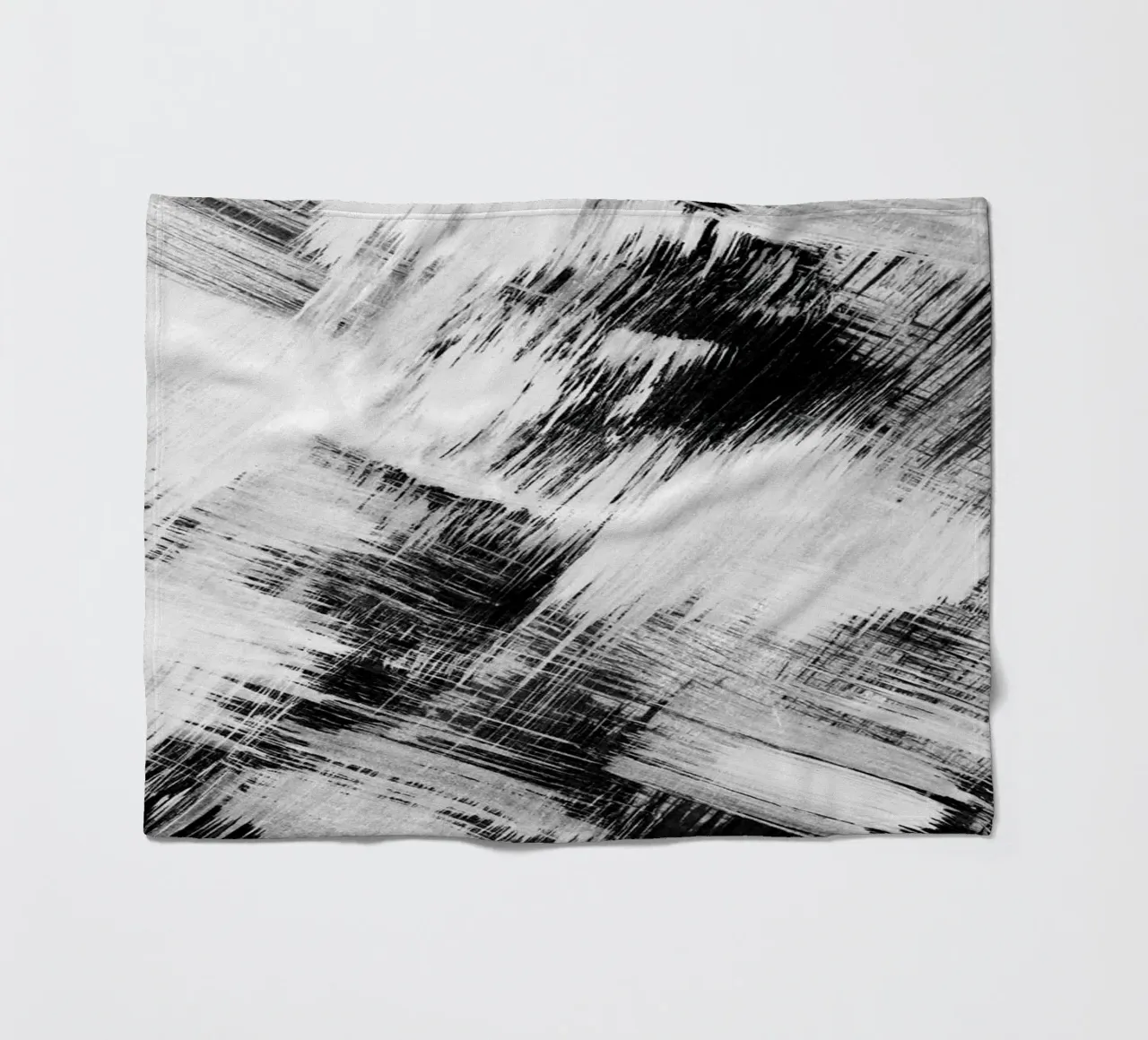 Strokes 26 | Black and White Brushstroke Abstract coperta in pile da sabidussi
