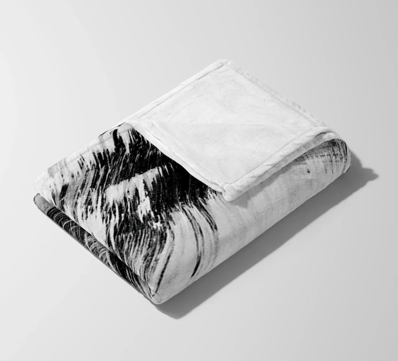 Strokes 26 | Black and White Brushstroke Abstract coperta in pile da sabidussi