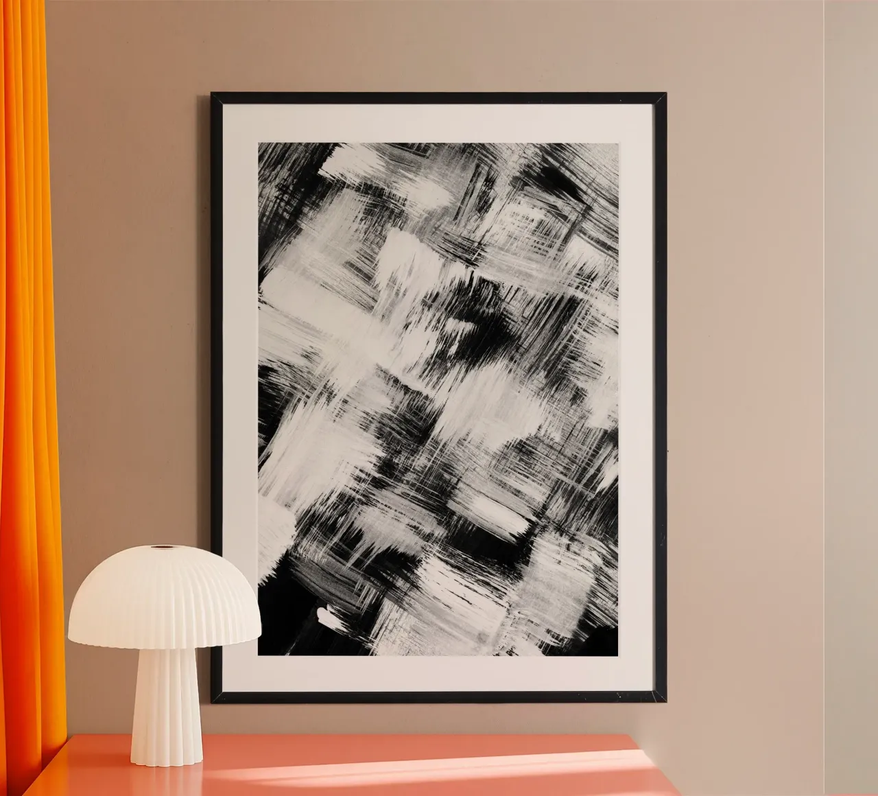 Strokes 26 | Black and White Brushstroke Abstract carta hahnemühle da sabidussi