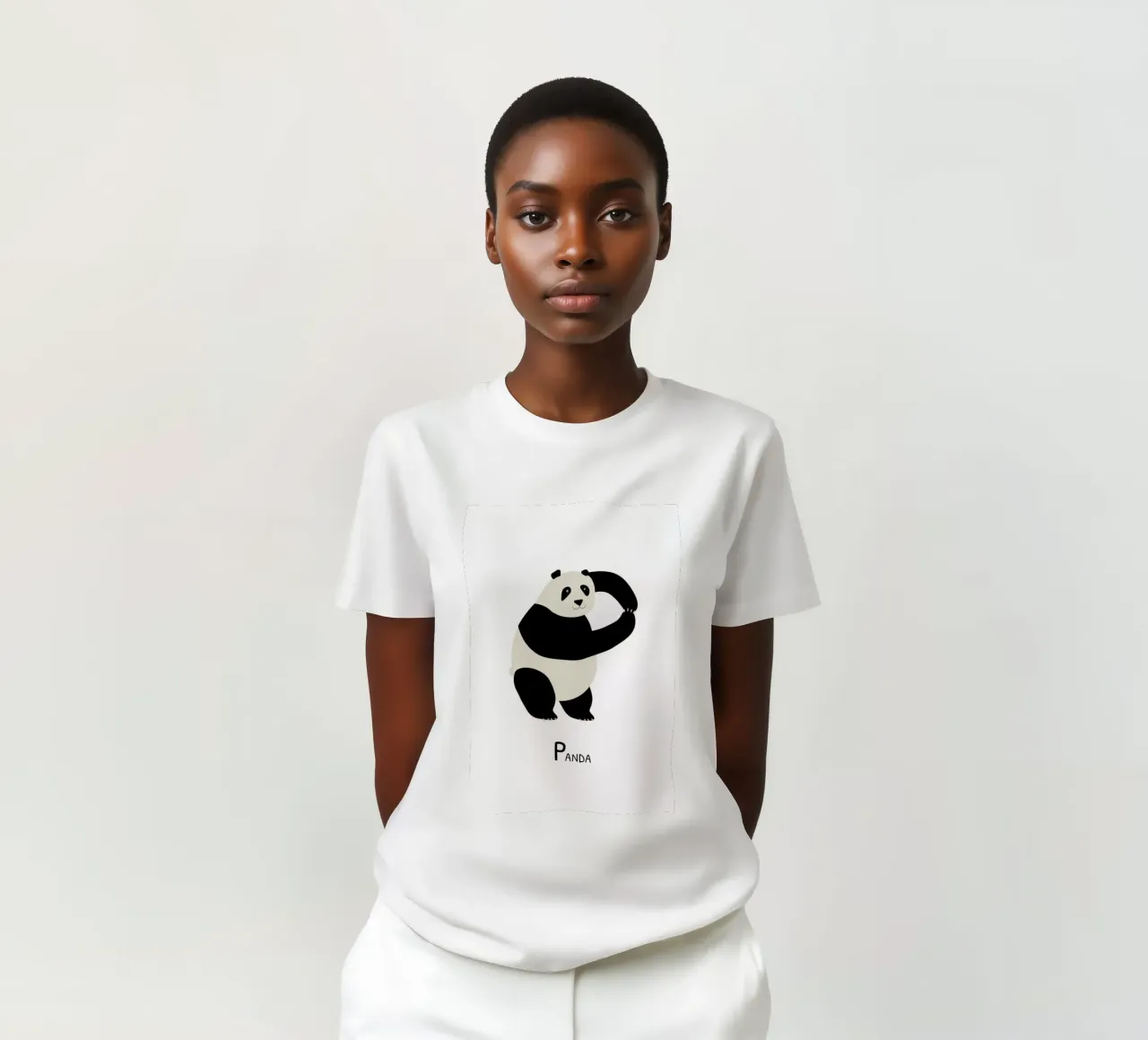P for Panda t-shirt da Little Flourishes