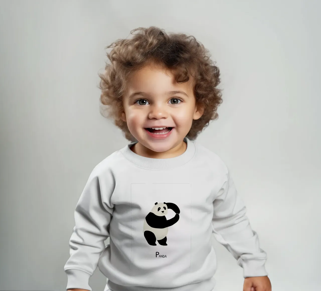 P for Panda felpa neonato da Little Flourishes